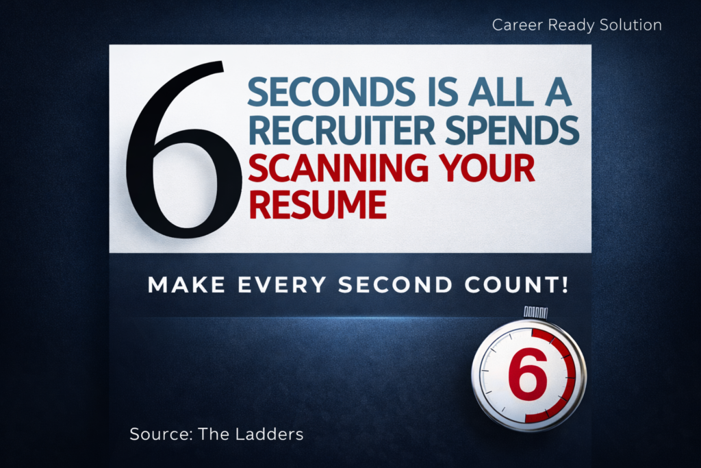 recruiters take 6 secs to scan your resume