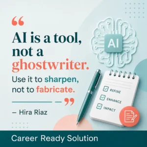 Quote by Hira Riaz: AI is a tool, not a ghostwriter. Use it to sharpen, not to fabricate