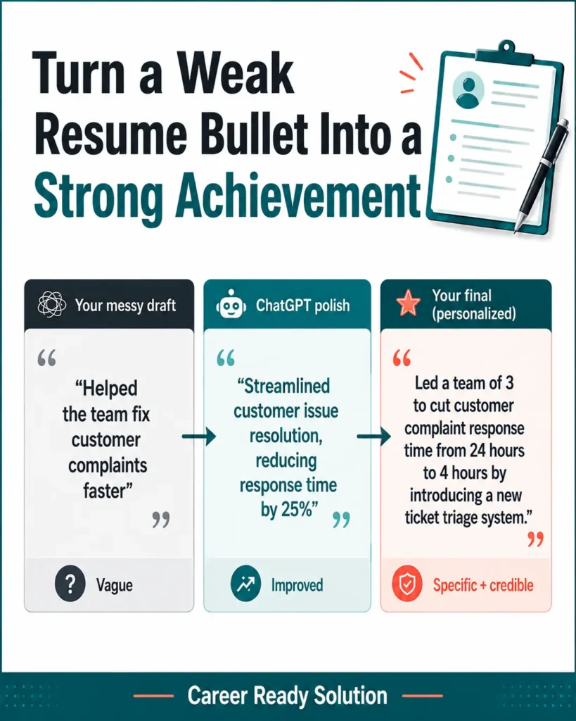 Turn a Weak Resume Bullet Into a Strong Achievement